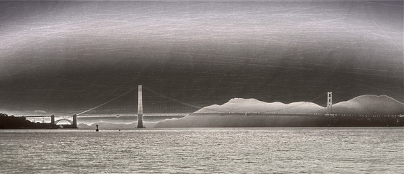 Golden Gate Evening - 18 X 8 inches